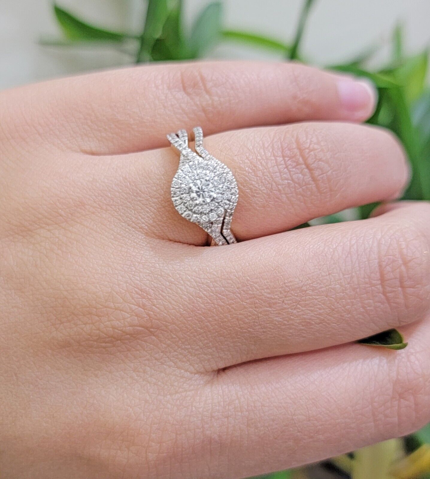 Ladies Real Diamond Ring band Set 14k Yellow Gold 0.75 Ct Natural Diamonds solid - Reva Jeweler