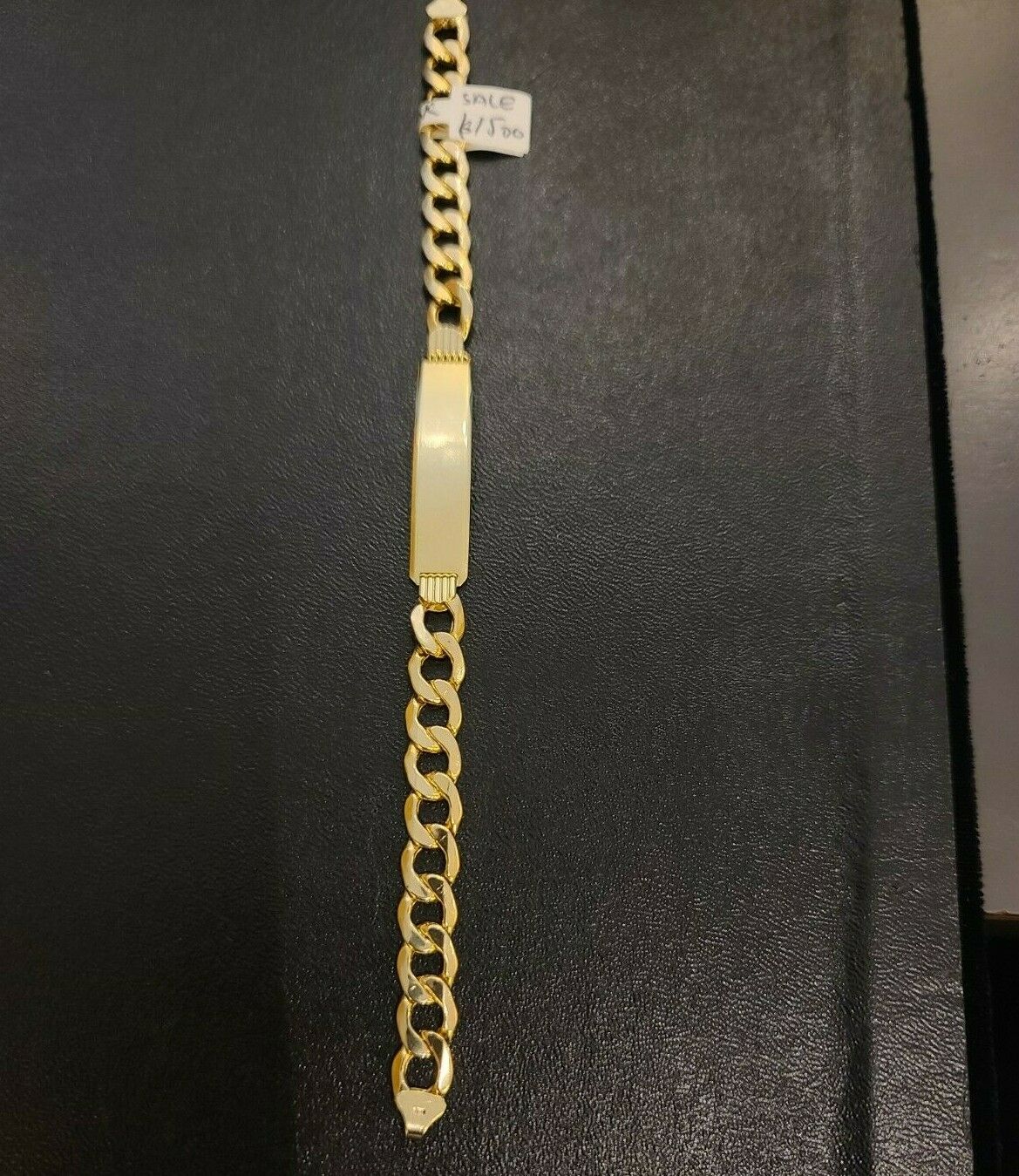 Men's 10K Gold Cuban Link Bracelet ID 8mm 9" Lobster Lock REAL 10KT - Reva Jeweler