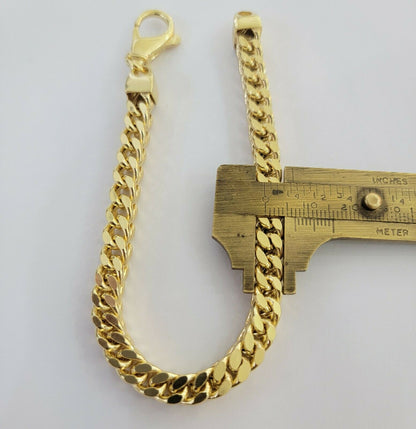 Men's 10k Gold Franco Bracelet 9" 7mm 10kt Yellow Gold Authentic 10kt MEN STRONG - Reva Jeweler