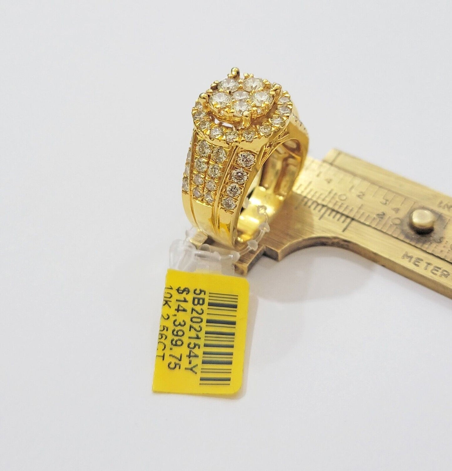 Mens diamond ring 10k yellow gold 2.56 Ct diamonds 10kt dark yellow gold Band - Reva Jeweler