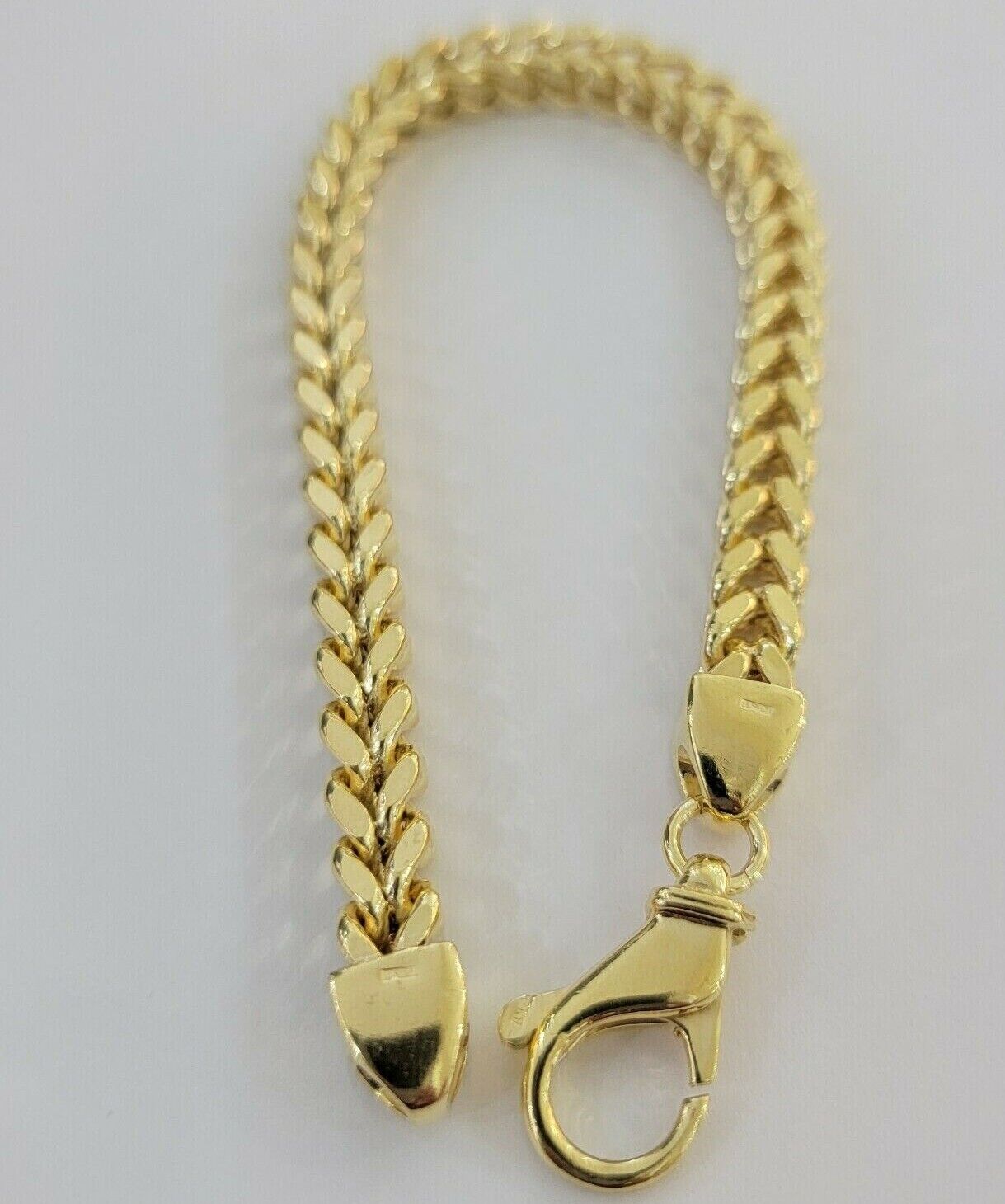 Men's Franco Bracelet 9 Inch 7mm REAL 10kt Yellow Gold Thick & Strong Bracelet - Reva Jeweler