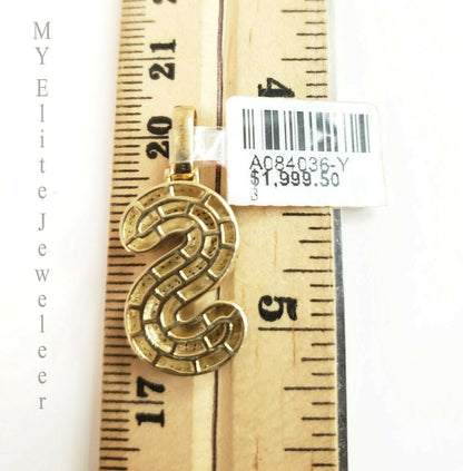Mens Ladies Solid 10k 0.30CT Initial S Diamond Pendant Yellow Gold Alphabet REAL - Reva Jeweler