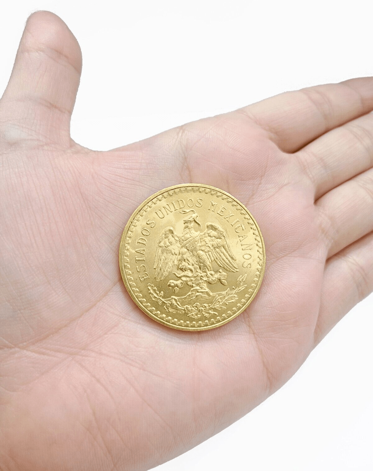 Mexico Gold 50 Pesos Coin 1947 Mexican Centenaro Real 22k Charm Oro Centenario - Reva Jeweler