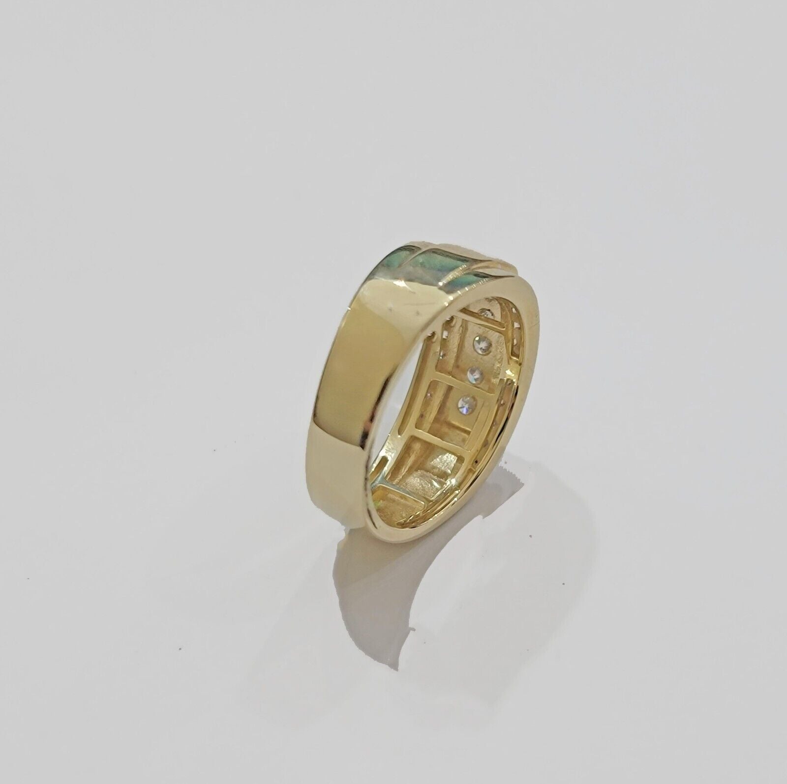 Real 10k 1CT Diamond Ring Men Band Natural Diamonds and Genuine 10kt Yellow Gold - Reva Jeweler