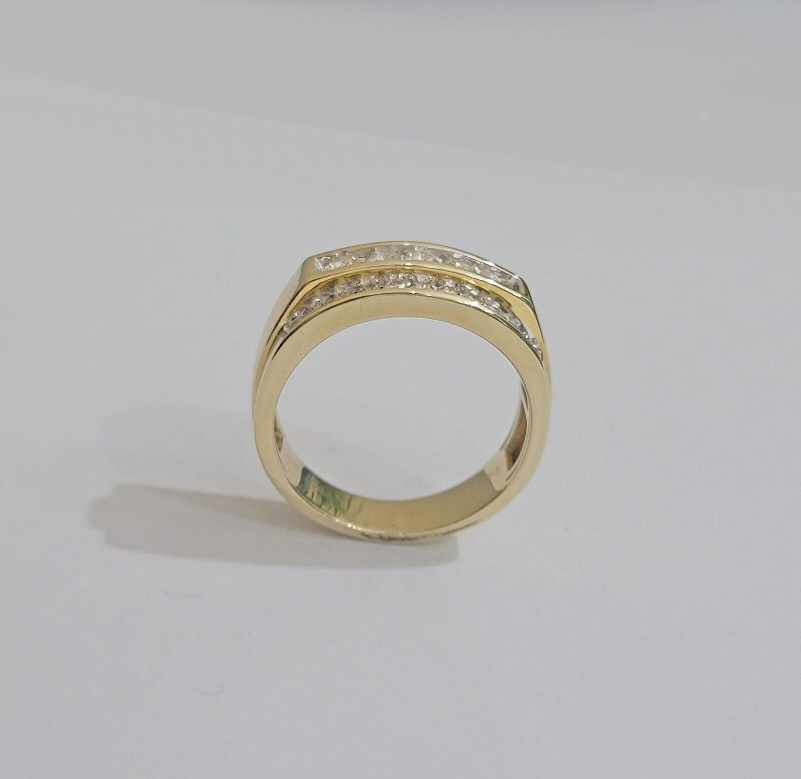 Real 10k 1CT Diamond Ring Men Band Natural Diamonds and Genuine 10kt Yellow Gold - Reva Jeweler