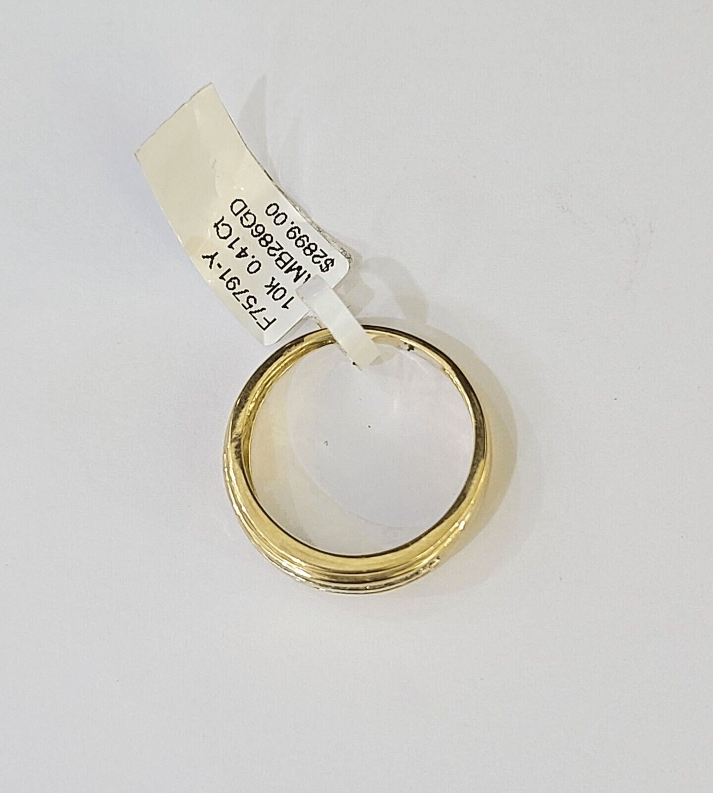 Real 10k 2 Row Diamond Mens Ring Yellow Gold Band Genuine Natural - Reva Jeweler