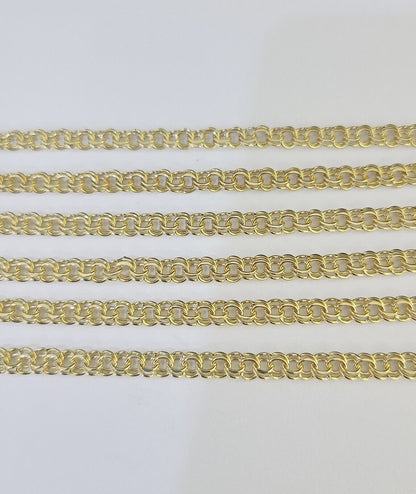 Real 10k Chino ID Chain Necklace Yellow Gold 4mm 16" 18" 20" 22" Genuine - GoldenlinQ
