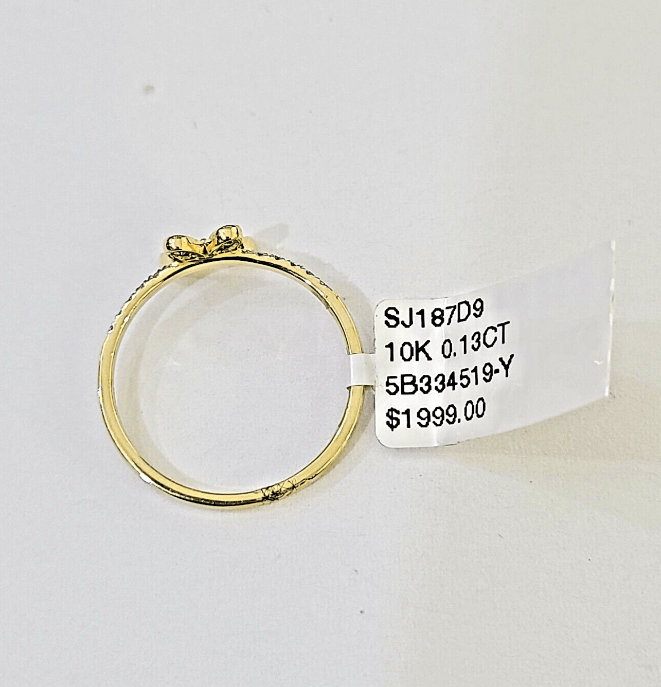 Real 10k Diamond Ladies Ring Butterfly Yellow Gold Women Casual Genuine - Reva Jeweler