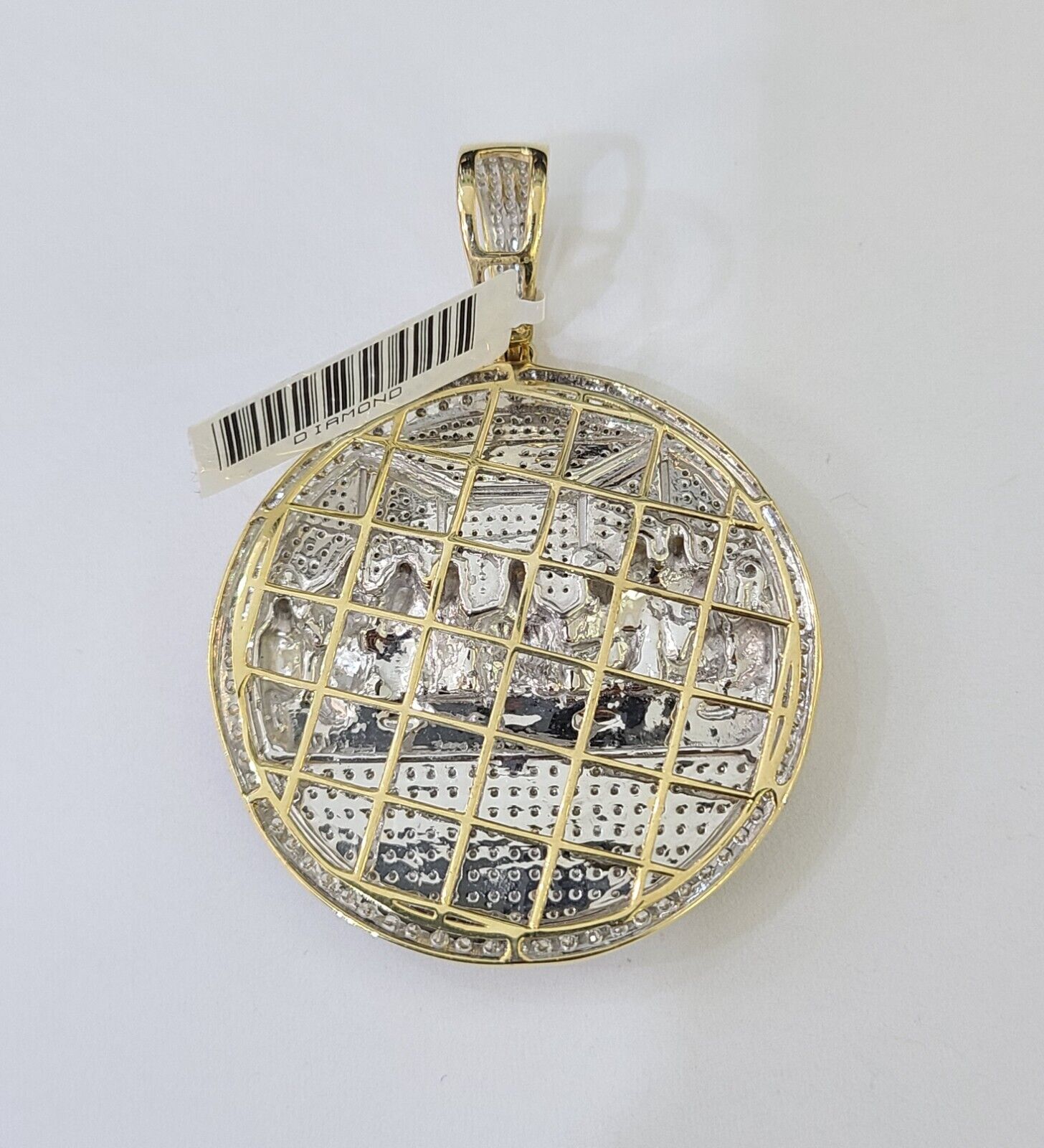 Real 10K Diamond Last Supper Pendent Charm Yellow Gold 2" Inch Genuine - Reva Jeweler