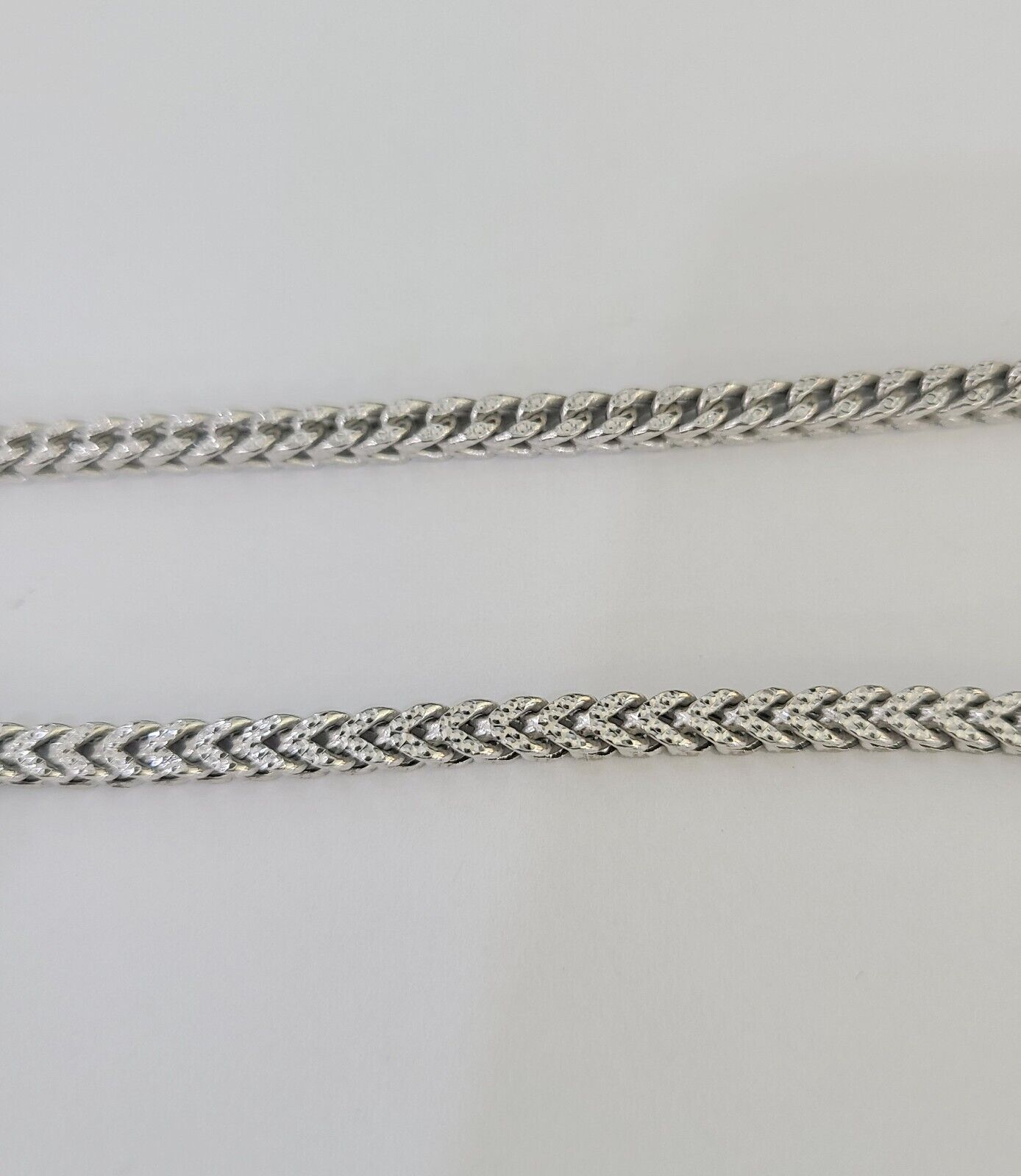 Real 10K Franco Bracelet White Gold 3mm 8.5Inch Lobster Lock Genuine - GoldenlinQ