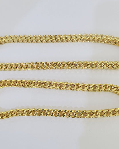 Real 10k Franco Chain Yellow gold 5mm 24inch Necklace lobster lock 10kt - GoldenlinQ