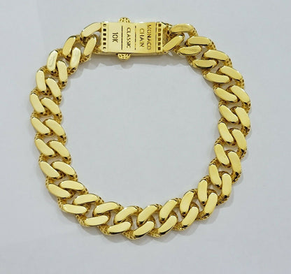 Real 10k Gold 11mm Chain 26" Bracelet 8" SET Cuban Royal Link Necklace MEN'S - Reva Jeweler