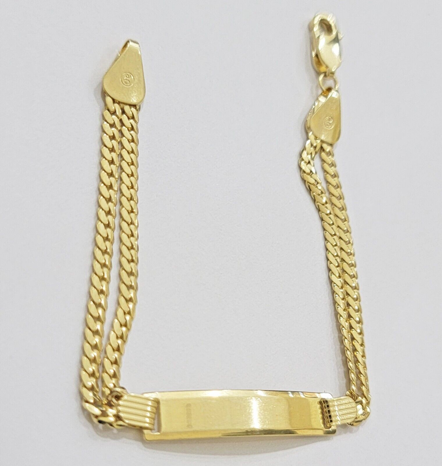 REAL 10k Gold Baby Bracelet ID Miami Cuban Link 5mm 6 Inch Kids SOLID , STRONG - Reva Jeweler