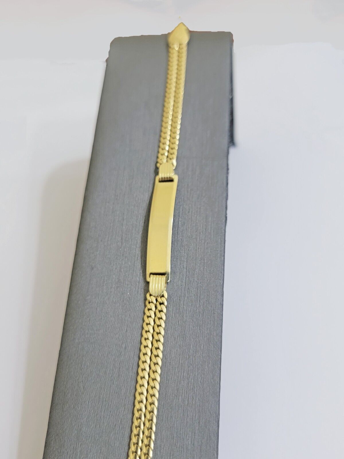 REAL 10k Gold Baby Bracelet ID Miami Cuban Link 5mm 6 Inch Kids SOLID , STRONG - Reva Jeweler