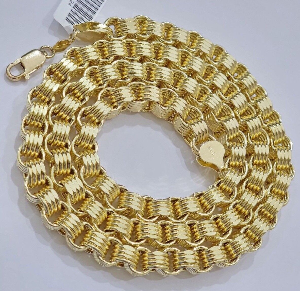 Real 10k Gold Box Byzantine Chain Necklace 20" - 28" Inch 4mm 5mm 6mm 7mm 10kt Men - Reva Jeweler