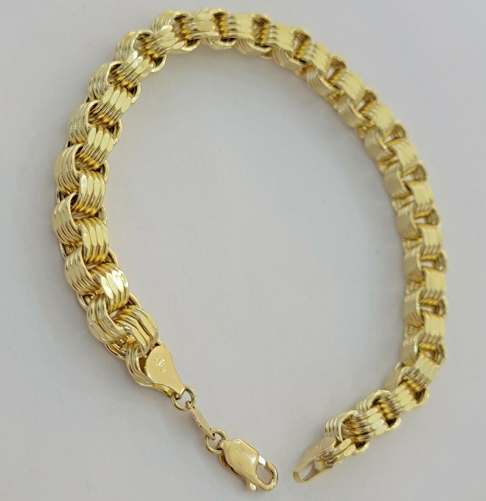 REAL 10k Gold Bracelet Byzantine Box 8" 6mm 10 kt Yellow Gold Men's Genuine 10kt - Reva Jeweler