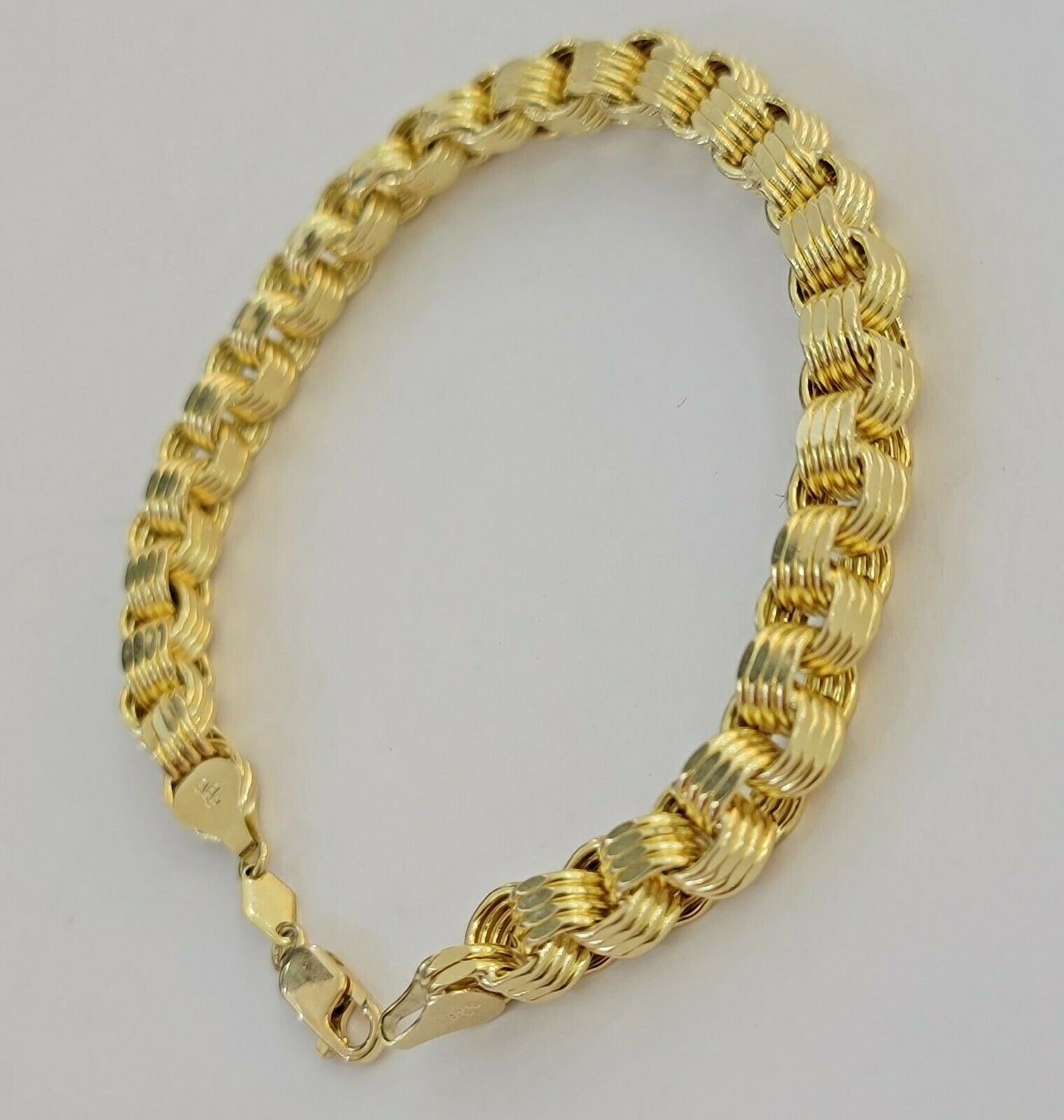 REAL 10k Gold Bracelet Byzantine Box 9" 6mm 10 kt Yellow Gold Men's Genuine 10kt - Reva Jeweler