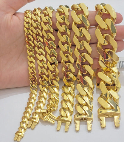Real 10k Gold Bracelet Royal Cuban Link Monaco 8mm - 20mm 8 - 9" 10kt Yellow Gold - Reva Jeweler