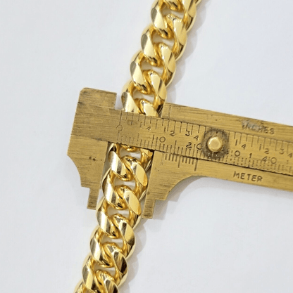 Real 10k Gold Bracelet Solid Miami Cuban Link 12mm 8" Inch Box Clasp , Mens 10KT - Reva Jeweler