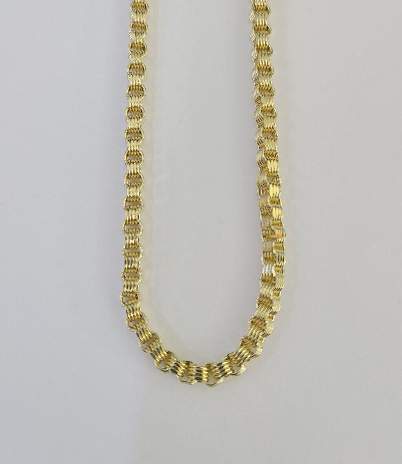 REAL 10k Gold Byzantine Chain Necklace Lobster Clasp 3mm 20" 22" 24" 26" 28" 30" - Reva Jeweler