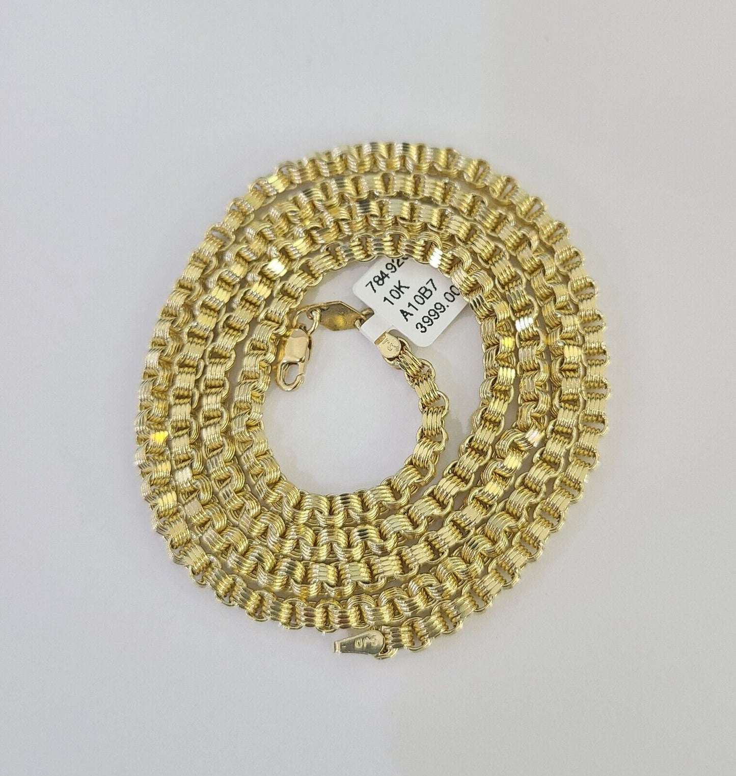REAL 10k Gold Byzantine Chain Necklace Lobster Clasp 3mm 20" 22" 24" 26" 28" 30" - Reva Jeweler