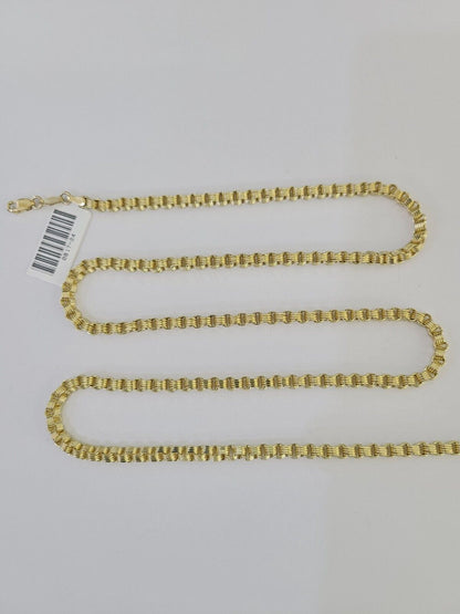 REAL 10k Gold Byzantine Chain Necklace Lobster Clasp 3mm 20" 22" 24" 26" 28" 30" - Reva Jeweler