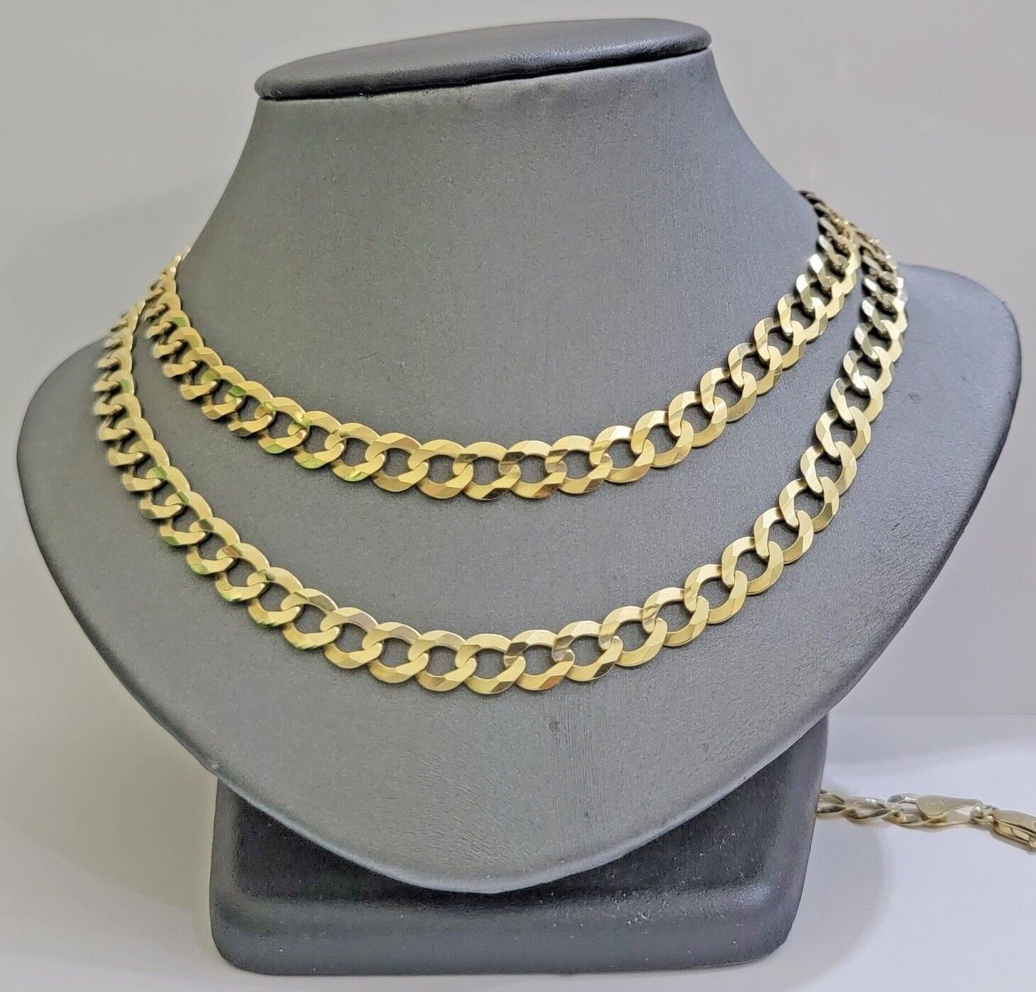 Real 10k Gold Chain Cuban Curb Link 9mm 18 in - 30 Inch Mens Solid 10kt Yellow - Reva Jeweler