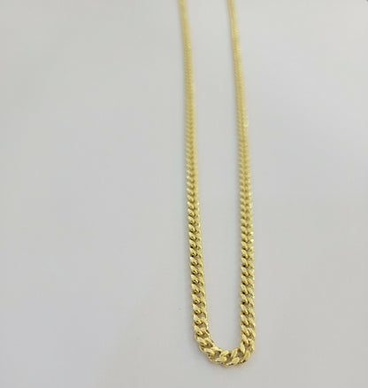 Real 10k Gold Chain Miami Cuban Link Necklace 18" 20" 22" 24" 26" 3.5mm 10kt Oro - Reva Jeweler