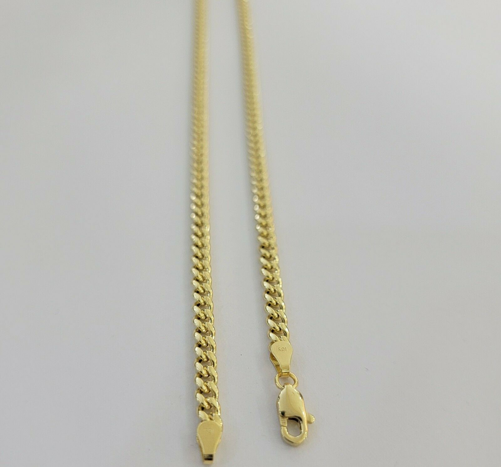 Real 10k Gold Chain Miami Cuban Link Necklace 18" 20" 22" 24" 26" 3.5mm 10kt Oro - Reva Jeweler