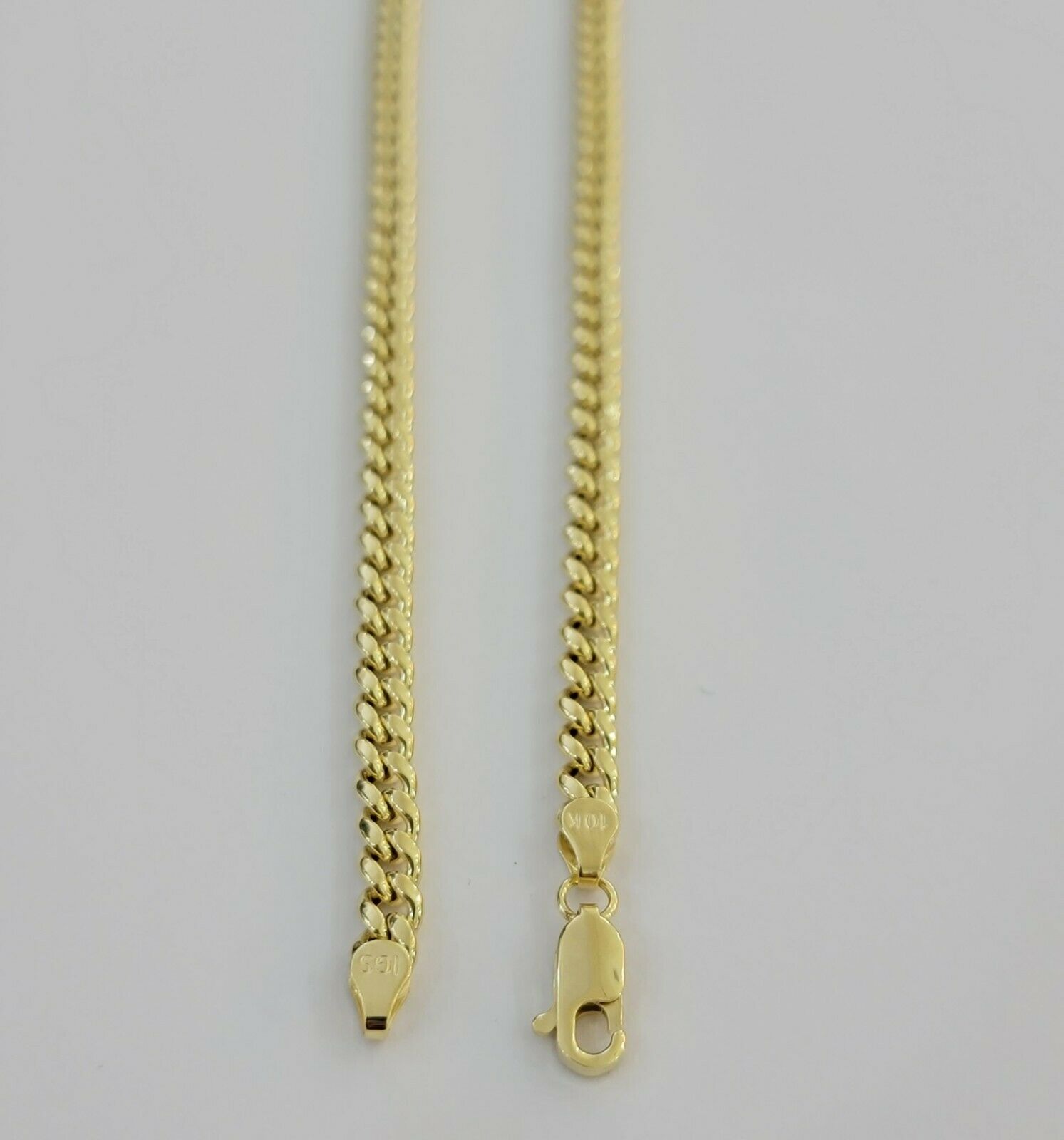 Real 10k Gold Chain Miami Cuban Link Necklace 18" 20" 22" 24" 26" 4.5mm 10kt Oro - Reva Jeweler