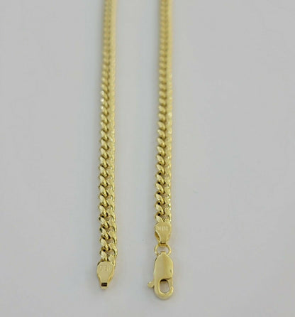 Real 10k Gold Chain Miami Cuban Link Necklace 18" 20" 22" 24" 26" 4.5mm 10kt Oro - Reva Jeweler