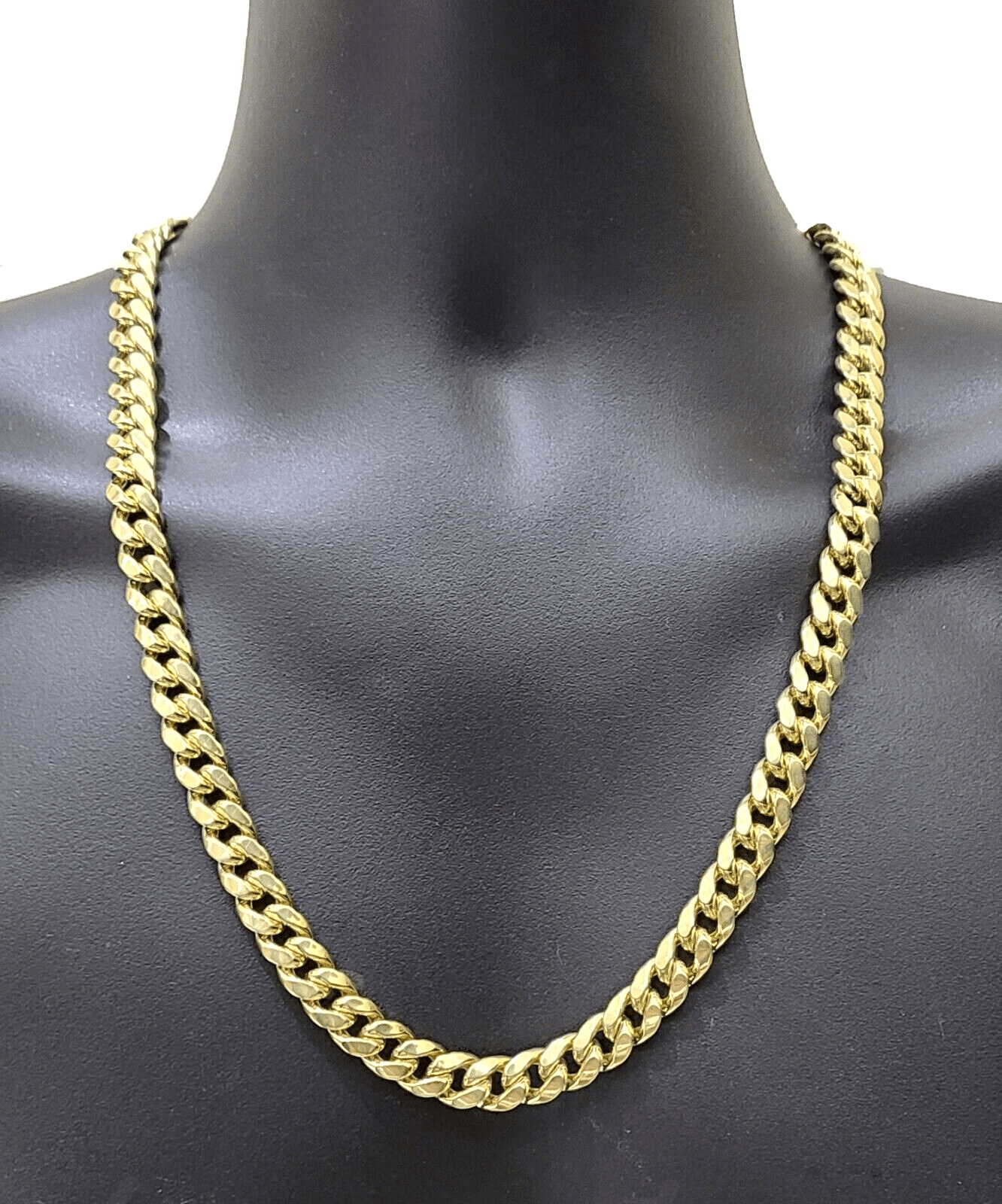 Real 10k Gold Chain Necklace 9mm 28 Inch Miami Cuban Link Strong Men's 10KT Gold - Reva Jeweler