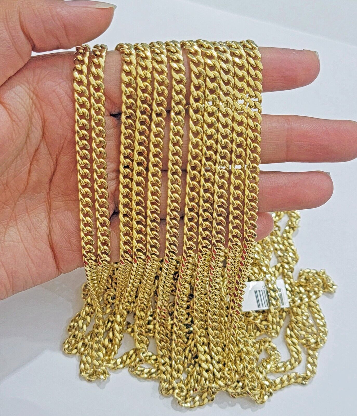 Real 10k Gold chain Necklace Miami Cuban Link 5mm 16" - 28" 10kt Yellow Men Women - Reva Jeweler