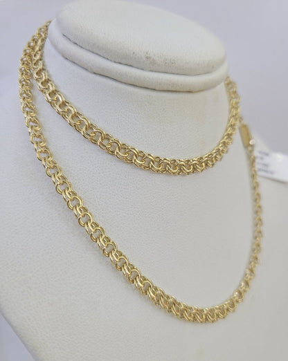 Real 10k Gold Chino ID Chain 4mm 20Inch Yellow Necklace Real Gold - GoldenlinQ