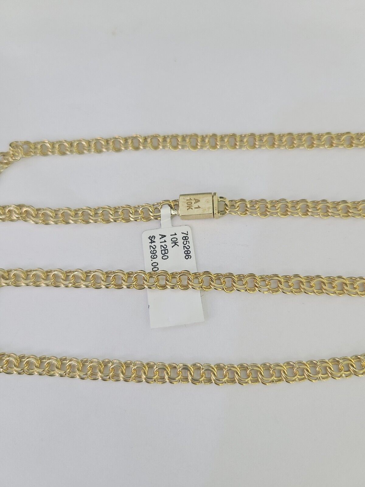 Real 10k Gold Chino ID Chain 4mm 20Inch Yellow Necklace Real Gold - GoldenlinQ