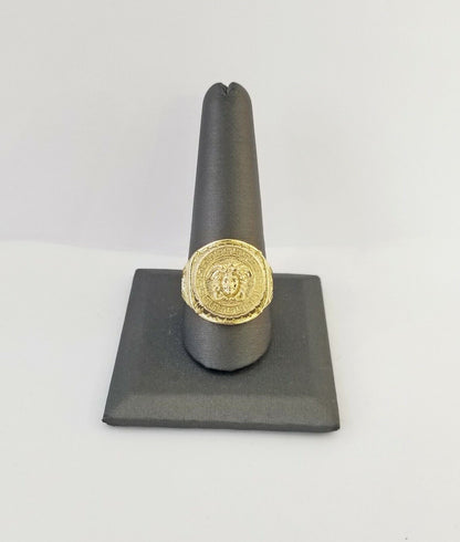 Real 10k gold circular sizable ring ,10kt yellow size 11 Casual Circle Band Men - Reva Jeweler