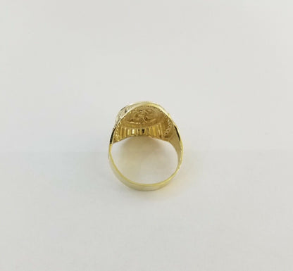 Real 10k gold circular sizable ring ,10kt yellow size 11 Casual Circle Band Men - Reva Jeweler
