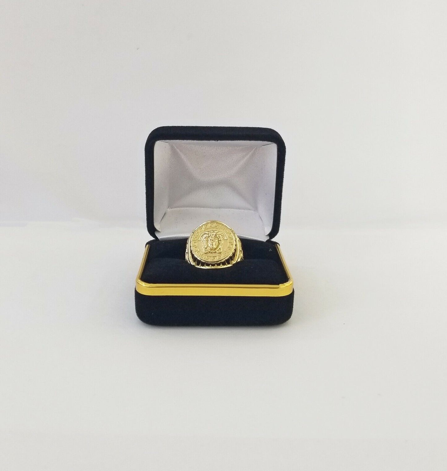 Real 10k gold circular sizable ring ,10kt yellow size 11 Casual Circle Band Men - Reva Jeweler
