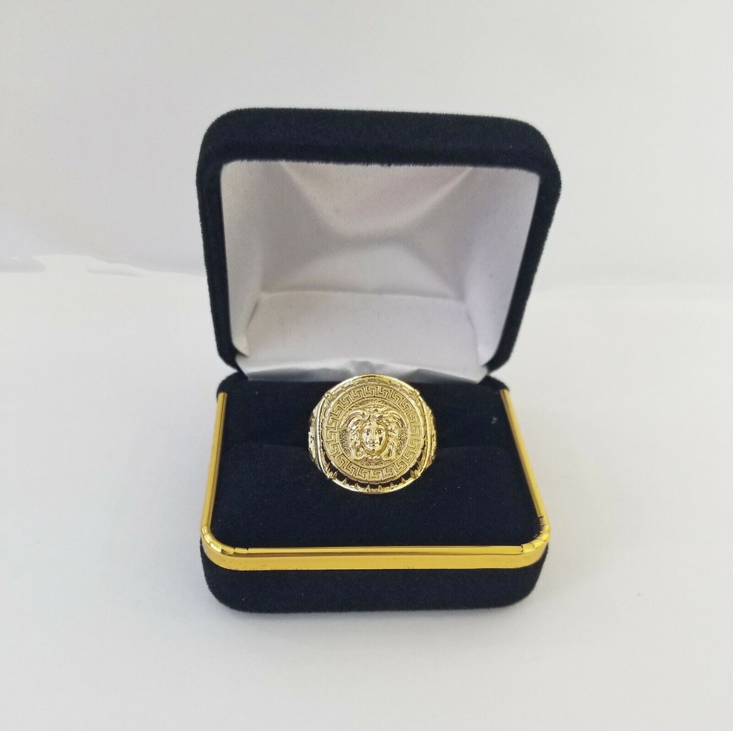 Real 10k gold circular sizable ring ,10kt yellow size 11 Casual Circle Band Men - Reva Jeweler