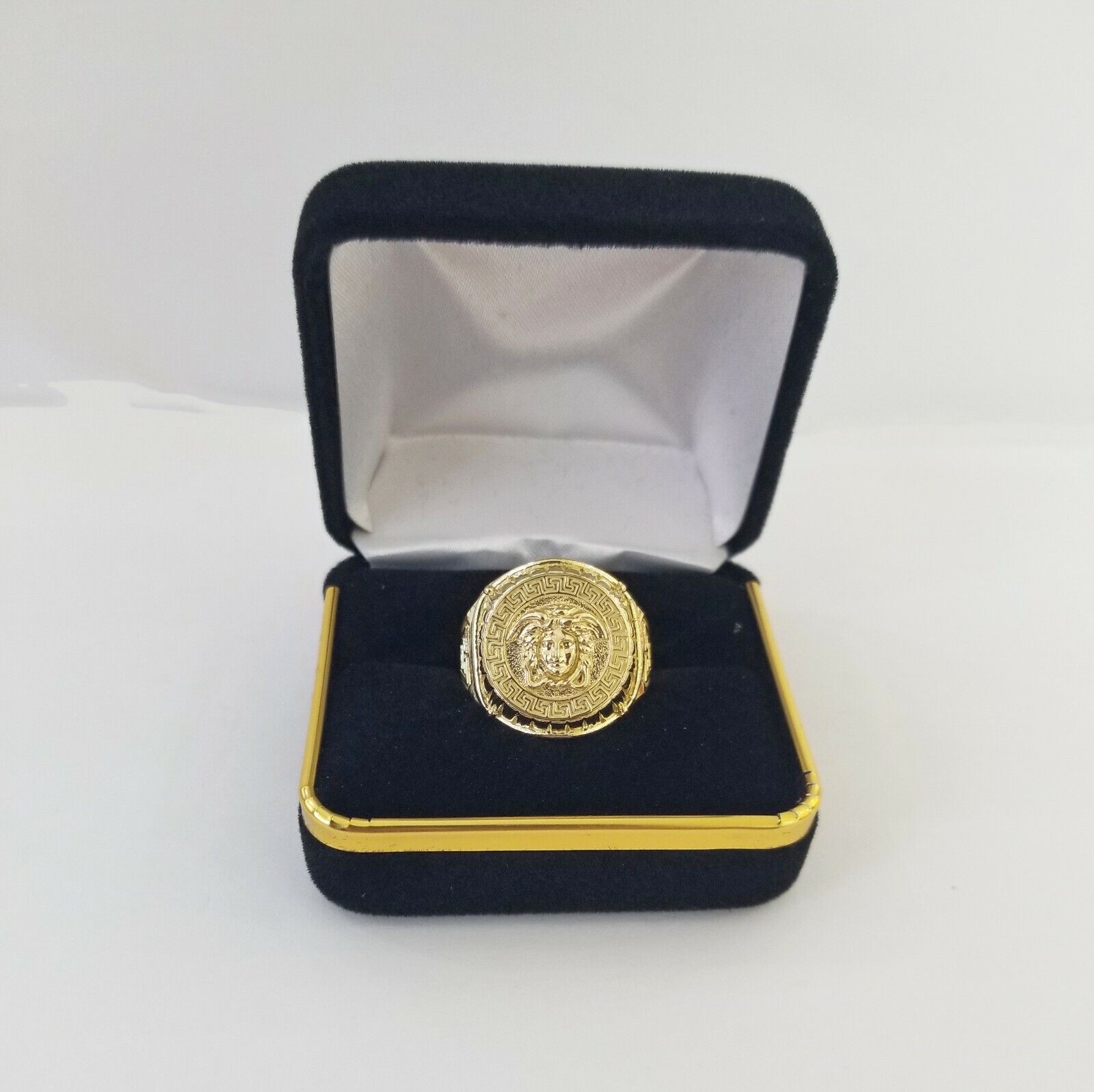 Real 10k gold circular sizable ring ,10kt yellow size 11 Casual Circle Band Men - Reva Jeweler