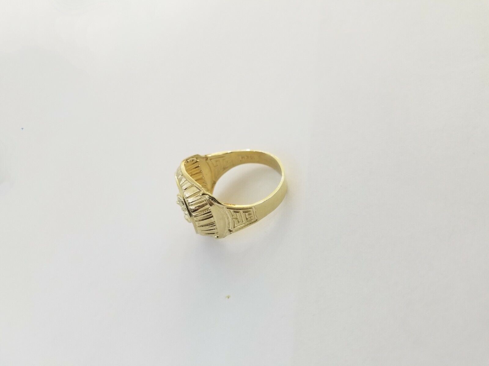Real 10k gold circular sizable ring ,10kt yellow size 11 Casual Circle Band Men - Reva Jeweler