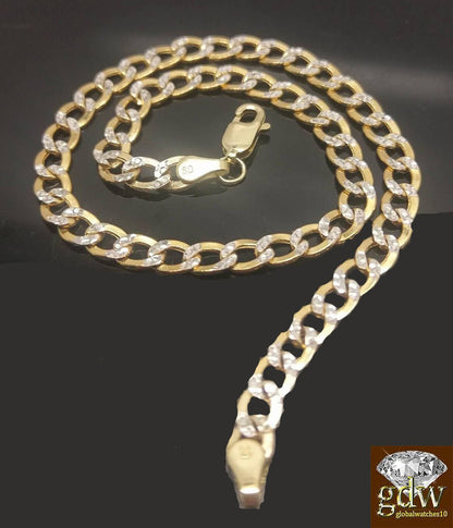 REAL 10k Gold Cuban Link Bracelet Diamond Cuts 9Inch Men Women - Reva Jeweler