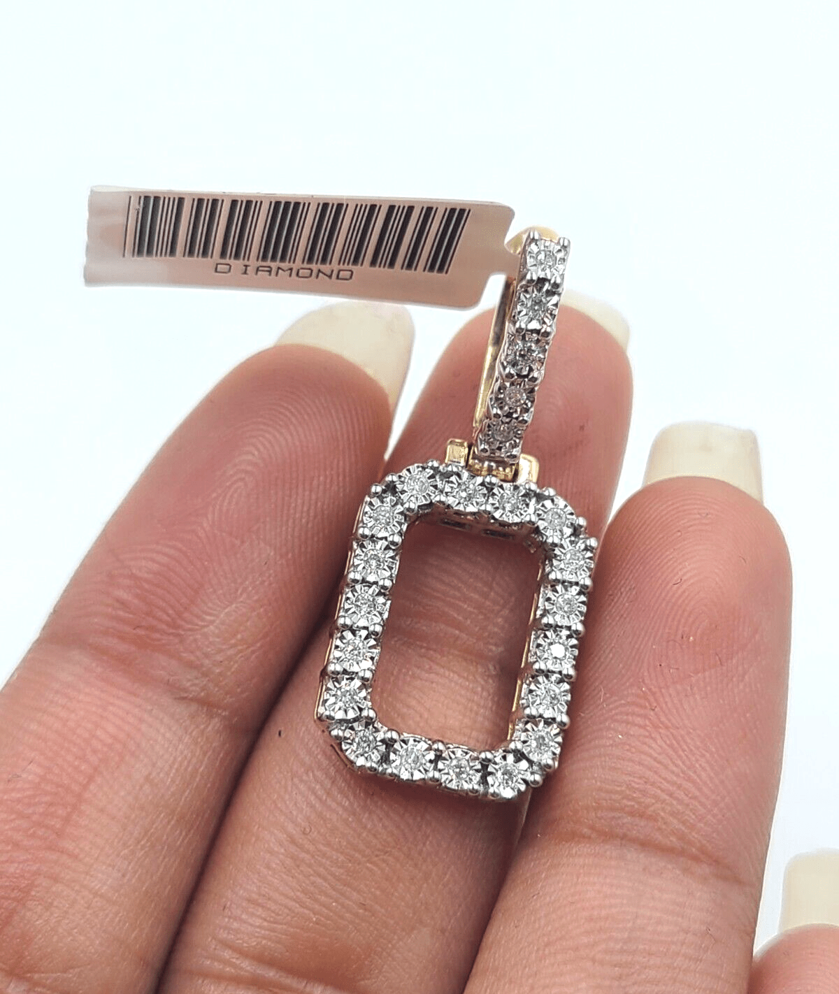 Real 10k Gold & Diamond Letter "O" Initial Alphabet Charm/Pendant 1.25". - Reva Jeweler