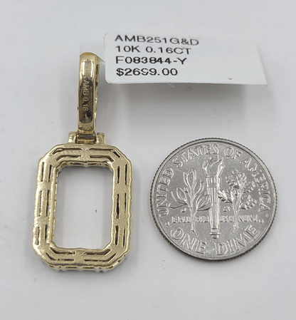 Real 10k Gold & Diamond Letter "O" Initial Alphabet Charm/Pendant 1.25". - Reva Jeweler