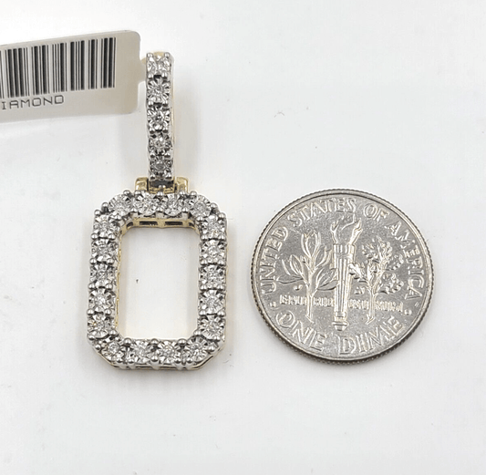 Real 10k Gold & Diamond Letter "O" Initial Alphabet Charm/Pendant 1.25". - Reva Jeweler