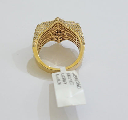 Real 10k gold Diamond Mens Ring Star Layer Band 2 CT Natural Diamond Yellow Gold - Reva Jeweler