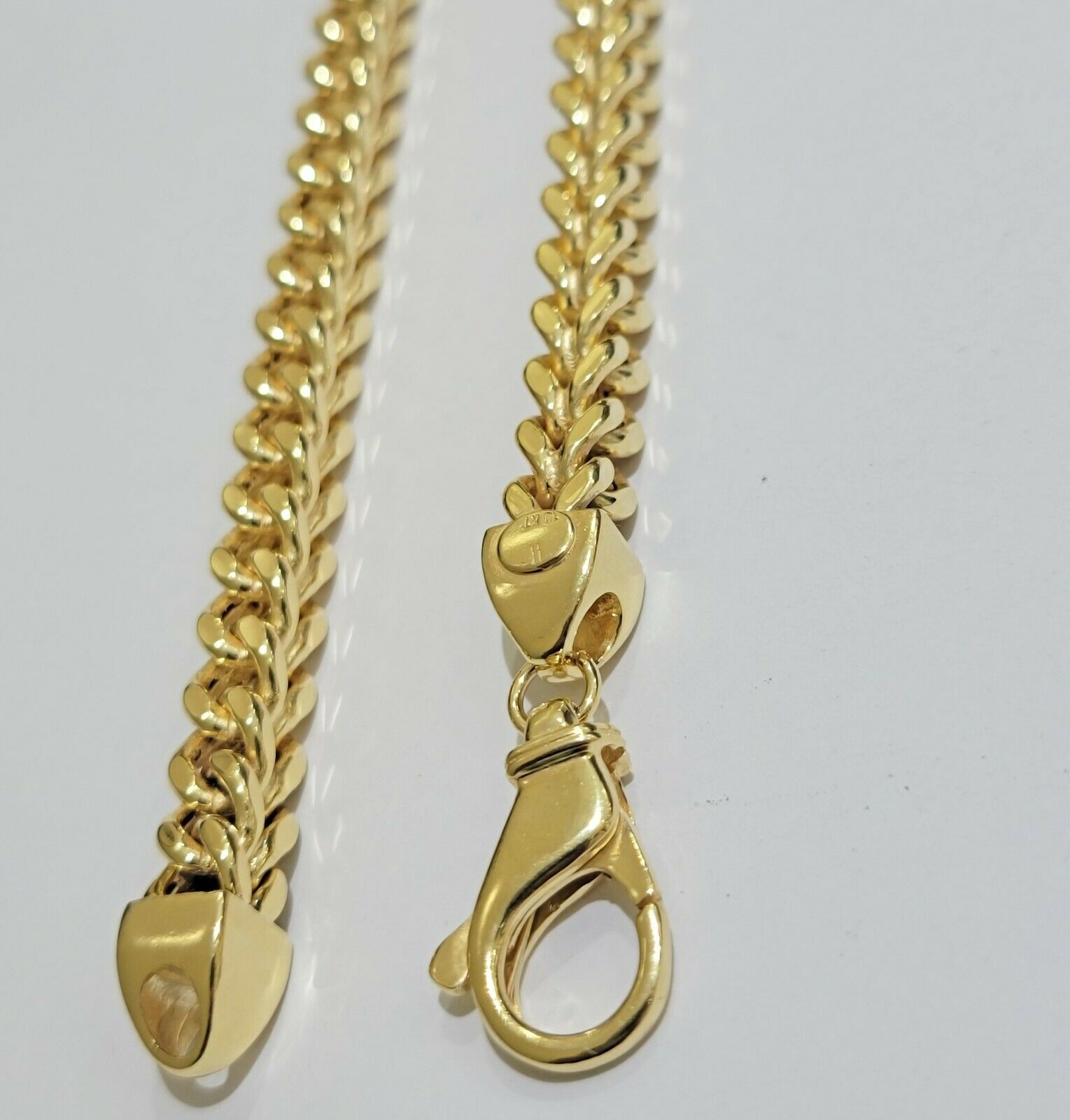 Real 10k Gold Franco Chain 7mm Necklace 26" Inch 10kt Thick & Strong For Men's - Reva Jeweler