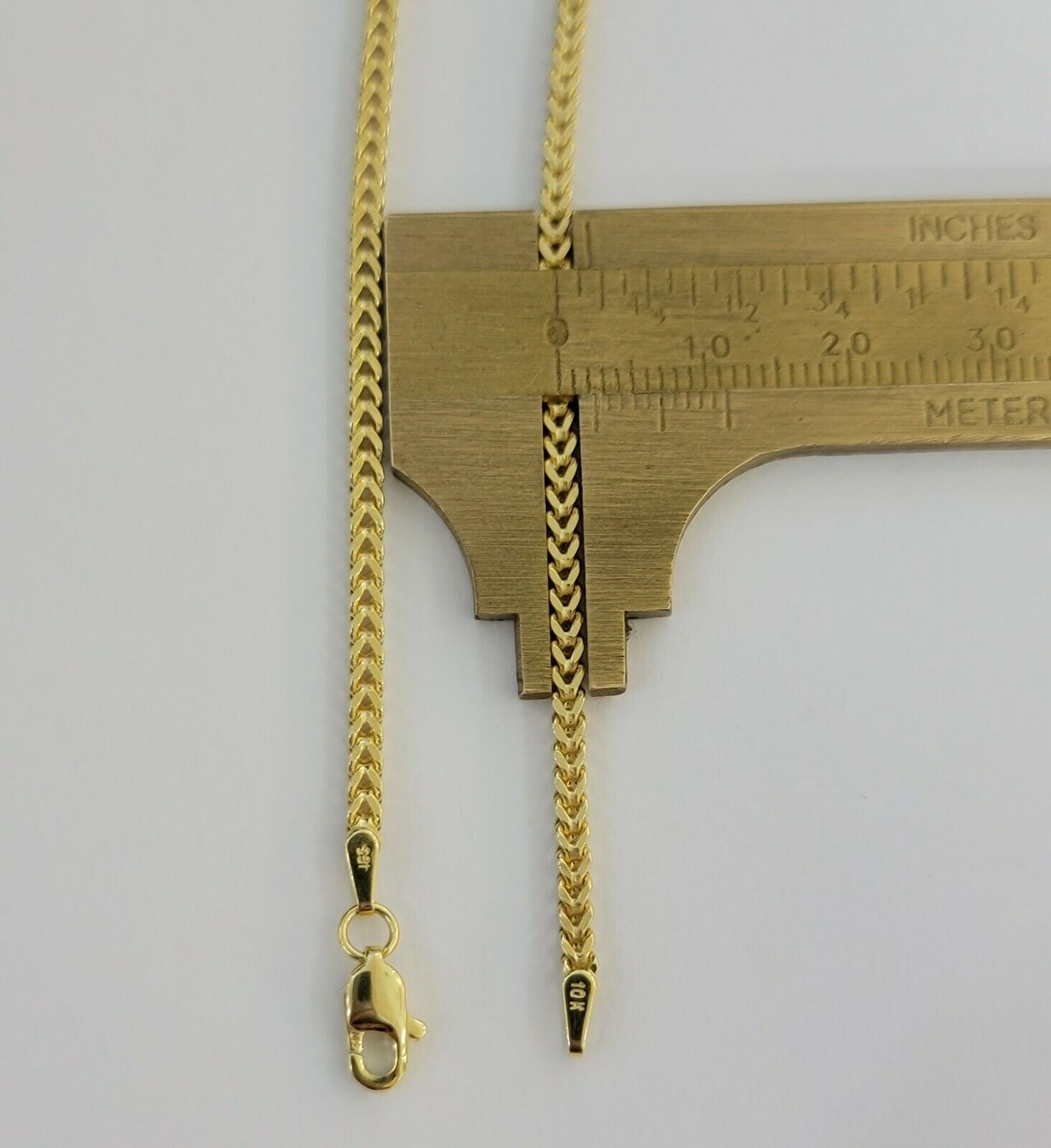 Real 10k Gold Franco chain Necklace 2.5mm 10KT Yellow Gold 16" - 26" STRONG CHAIN - Reva Jeweler