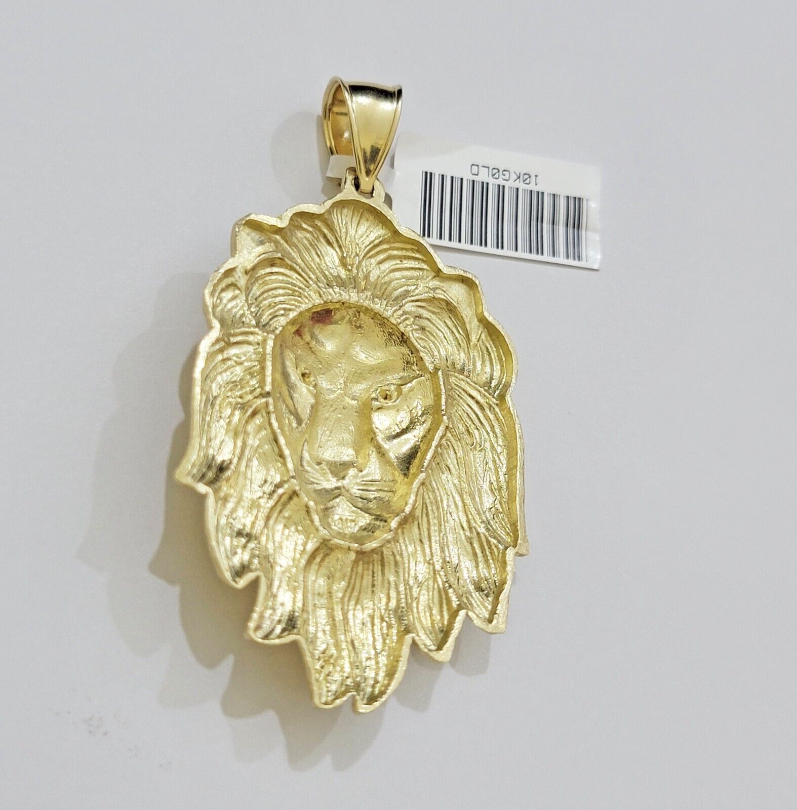 REAL 10k Gold Franco Necklace Charm Lion Head Pendant SET 20 - 26 Inch 3mm Chain - Reva Jeweler