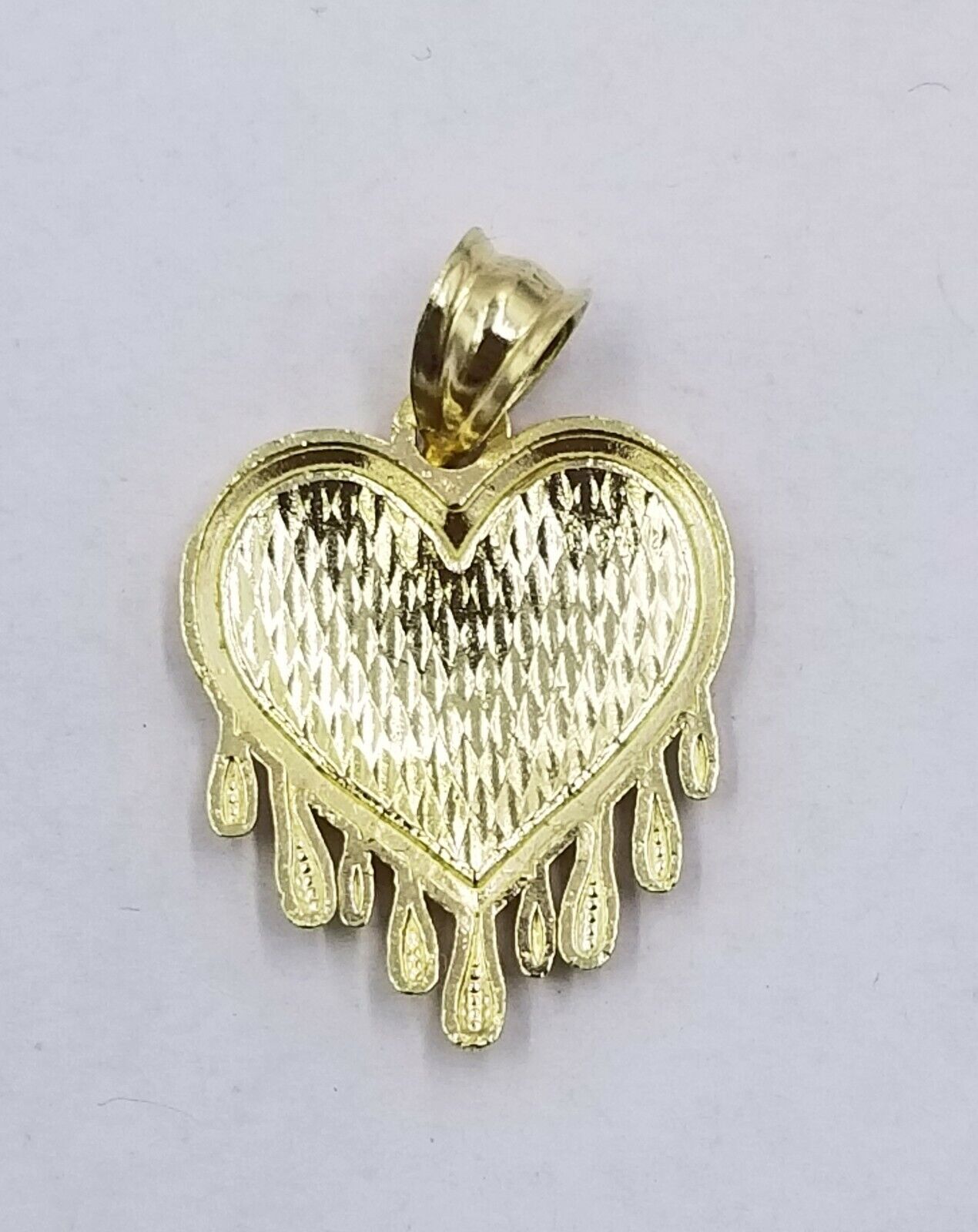 Real 10k Gold Heart Pendant Rope Chain Ladies Charm Necklace,18 20 22 24 26 28 - Reva Jeweler